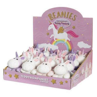 Teddy Fantasy Beanies Enhörning Rosa : Model - Vit