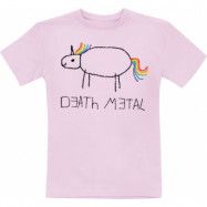 Tierisch - Enhörning T-shirt - Barn - Death Metal Unicorn - 104 140 - för barn - rosa