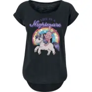 Tierisch - Enhörning T-shirt - Life Is A Nightmare - S XXL - för Dam - svart