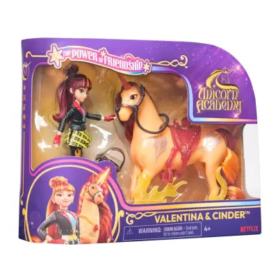 Unicorn Academy Docka och Enhörning Valentina&Cinder Power of Friendship - Unicorn Academy -  Leksaksaffären
