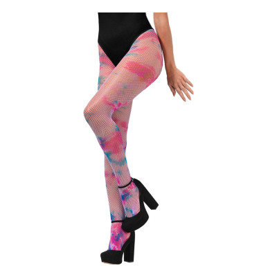 Unicorn Tie Dye Fisknätstrumpbyxor - One size