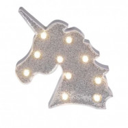 Unicorn väggdekor Vit med LED ljus