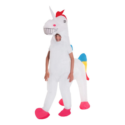Uppblåsbar Enhörning Barn Maskeraddräkt - One size