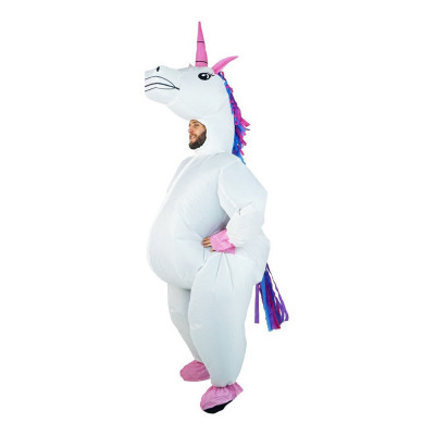 Uppblåsbar Enhörning Maskeraddräkt - One size