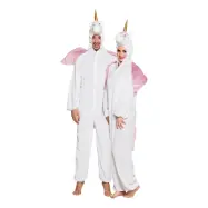 Vit Enhörning Maskeraddräkt - Standard