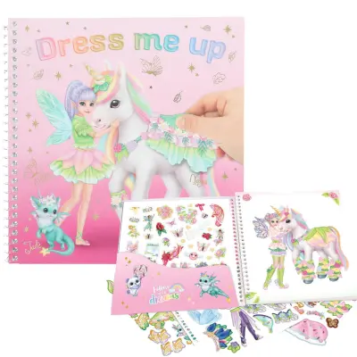Ylvi Dress Me Up Stickersbok Unicorn - Miss Melody -  Leksaksaffären