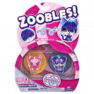 Zoobles & Happitat 2-pack Sweet Unicorn and Spooky Tiger