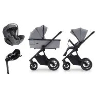 Crescent Prestige 2 Classic duovagn + Joie i-Level Pro babyskydd + Joie i-Base Encore isofixbas