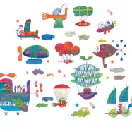 Djeco - Window Stickers- Sky Traffic
