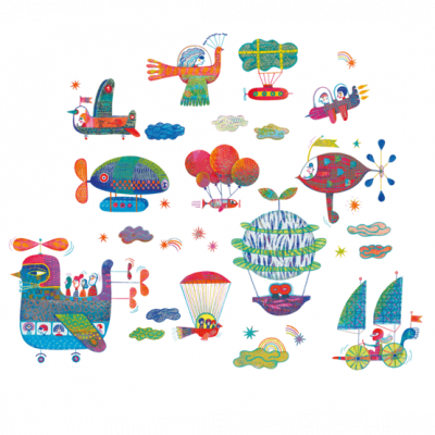 Djeco - Window Stickers- Sky Traffic