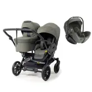 Emmaljunga Double Sento syskonvagn 2027 + Joie i-Level Pro babyskydd