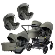 Emmaljunga Double Sento tvillingvagn 2027 + Joie i-Level Pro babyskydd