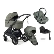 Emmaljunga Sento Max duovagn Ergo+ 2027 + BeSafe Go Beyond 2 babyskydd + Isofixbas
