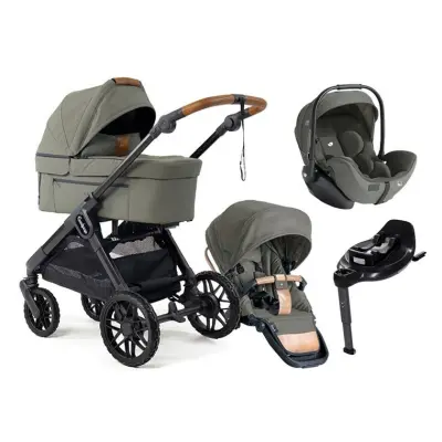 Emmaljunga Sento Max duovagn Ergo+ 2027 + Joie i-Level Pro babyskydd + isofixbas