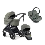 Emmaljunga Sento Max duovagn Flat+ 2027 + BeSafe Go Beyond 2 babyskydd