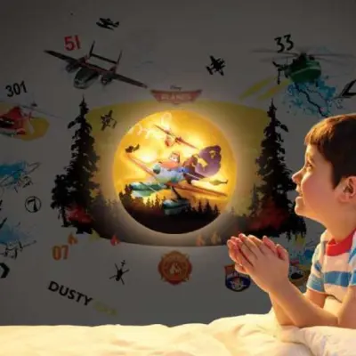 EuroToys Planes - Disney Flygplan Väggklistermärke Med Lampa