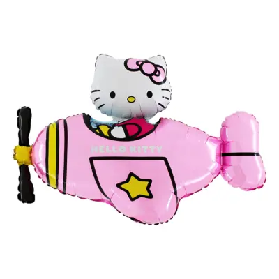 Folieballong Hello Kitty i Flygplan