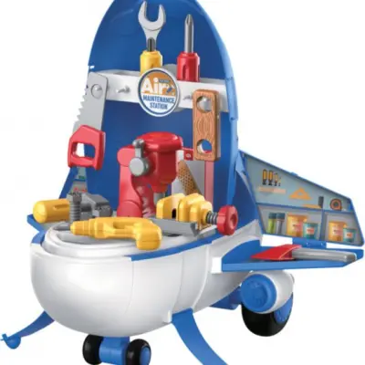 Luna - Arbetsbänk Flygplan Blå/Vit 31 Delar