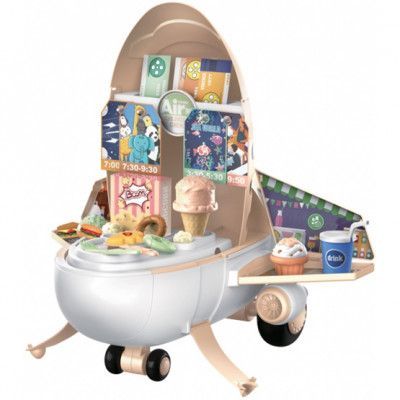 Luna - Bioaffär Flygplan Vit/Orange 51 Delar