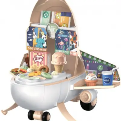 Luna - Bioaffär Flygplan Vit/Orange 51 Delar