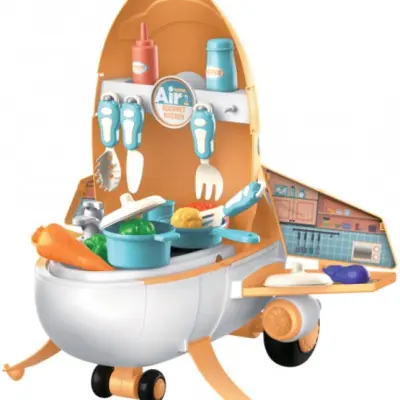 Luna - Leksakskök Flygplan Orange 38 Delar
