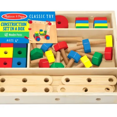 Melissa&Doug, Byggset i trä, 48 delar