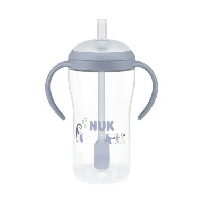 NUK sugrörsflaska Perfect Match 260 ml, pingvin