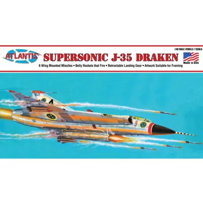 Supersonic J-35 Draken - Plastbyggmodell - L570 - Atlantis - 1:48