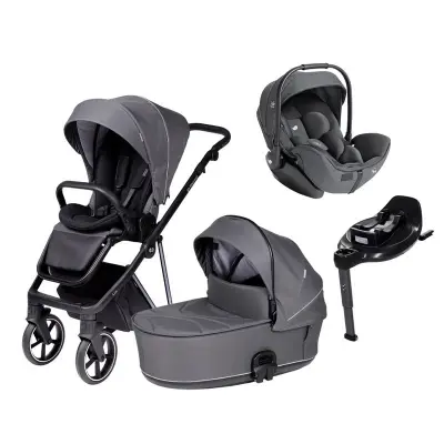 Tinynord Lux duovagn + Joie i-Level Pro babyskydd + isofixbas