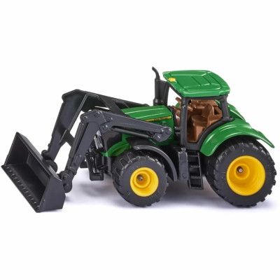 John Deere 6215R med frontlastare - Grön - 1395 Siku - 6 cm