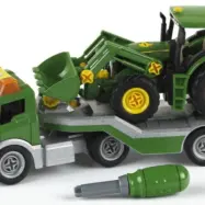 Klein - John Deere Tractor On Vehicle Transporter 14 Cm