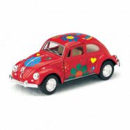 1967 Volkswagen Classical Beetle Flower Power - Kinsmart - Gul