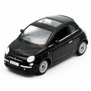 2007 Fiat 500 - Kinsmart - 1:28 - Svart