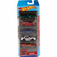 5-pack leksaksbilar - Nissan - Hot Wheels