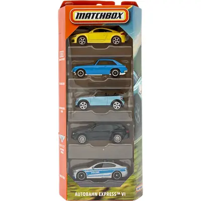 Autobahn Express VI - 5-pack med leksaksbilar - Matchbox