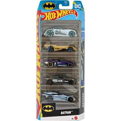 Batman - 5-pack leksaksbilar - Hot Wheels
