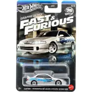 Custom Acura Integra Sedan GSR - Silver - F&F - Graphic Remix - Hot Wheels