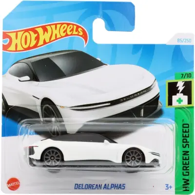 Delorean Alpha5 - Vit - HW Green Speed - Hot Wheels