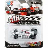 F1-bil som leksak i olika färger - 7,5 cm - Silver med DHL
