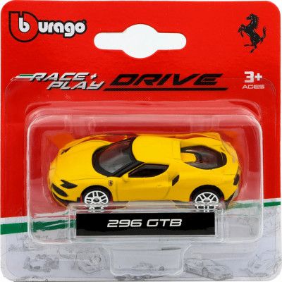 Ferrari 296 GTB - Gul - Bburago - 7 cm