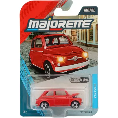 Fiat 500 D - Röd - Vintage - Majorette