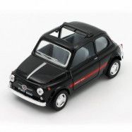 Fiat 500 - Kinsmart - 1:24 - Svart