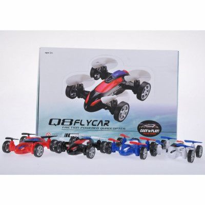 Flycar - friktionsbil med propellrar - Svart-röd