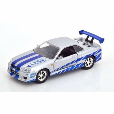 Brian's Nissan Skyline GT-R (R34) - Blå - Jada Toys - 1:32