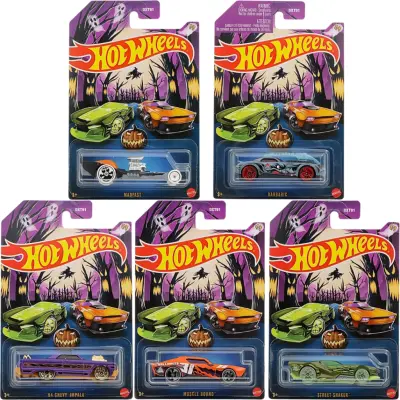 Halloween Series - 5 x Leksaksbilar - Hot Wheels