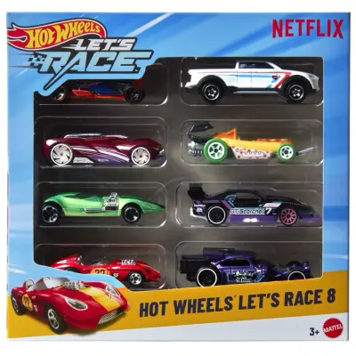 Hot Wheels Let's Race 8 - 8-pack med leksaksbilar