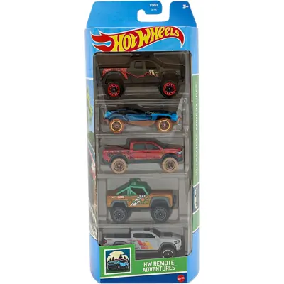 HW Remote Adventures - 5-pack leksaksbilar - Hot Wheels
