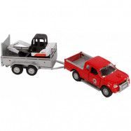 Leksaksbil Pick-Up med släp och grävmaskin Kids Globe