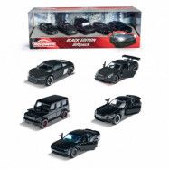 Majorette Black Edition Giftpack - 5 svarta leksaksbilar