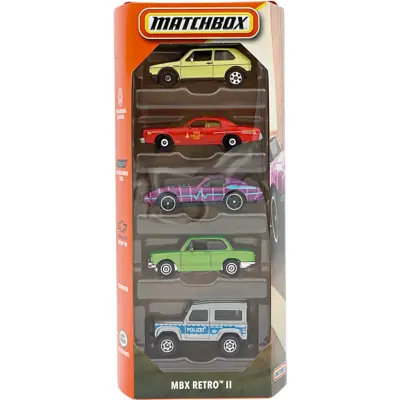 MBX Retro II - 5-pack leksaksbilar - Matchbox